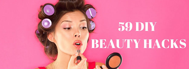59 DIY Beauty Hacks, check it out at http://makeuptutorials.com/diy-beauty-tips-and-tricks/
