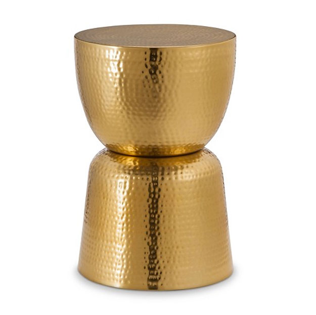 Gold Hammered Metal Drum Table | These 16 Target Home Decor Finds Will Transform Your Space This Fall, Find Them Here: https://youresopretty.com/target-home-decor/