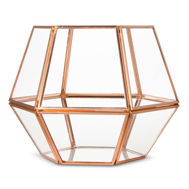 Copper Faceted Lantern | These 16 Target Home Decor Finds Will Transform Your Space This Fall, Find Them Here: https://youresopretty.com/target-home-decor/