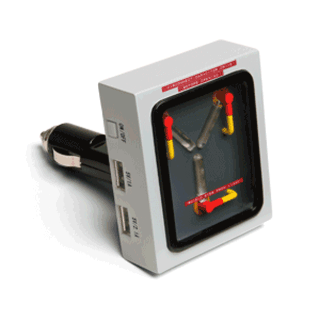 Flux Capacitor USB Car Charger | 100 Gifts for Men Under $50, check it out at https://youresopretty.com/100-gifts-for-men-under-50/