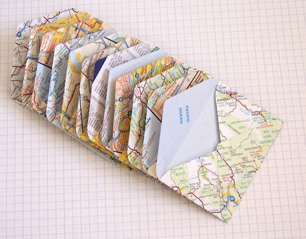 Map Envelopes | 18 Clever & Creative Gift Wrapping Ideas That Are Too Pretty To Rip Open