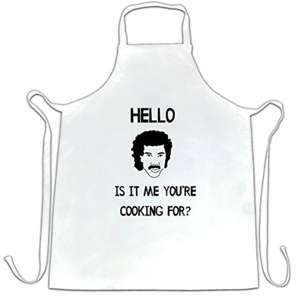 Lionel Richie Apron | 100 Gifts for Men Under $50, check it out at https://youresopretty.com/100-gifts-for-men-under-50/