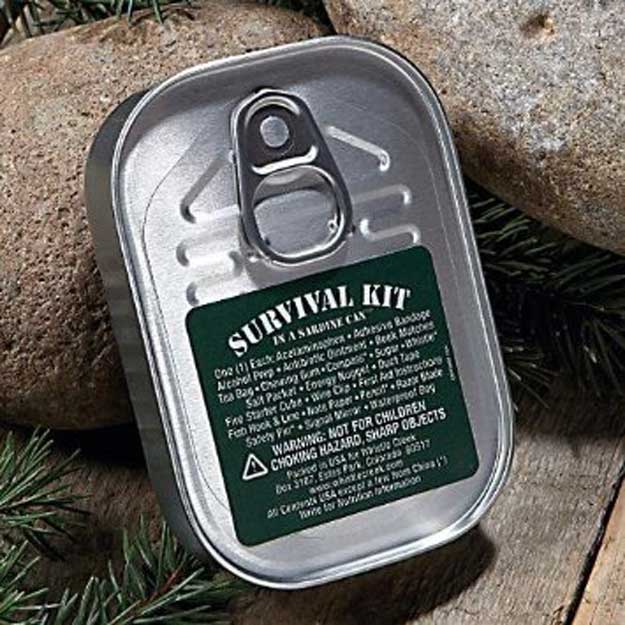 Survival Kit in a Sardine Can | 100 Gifts for Men Under $50, check it out at https://youresopretty.com/100-gifts-for-men-under-50/