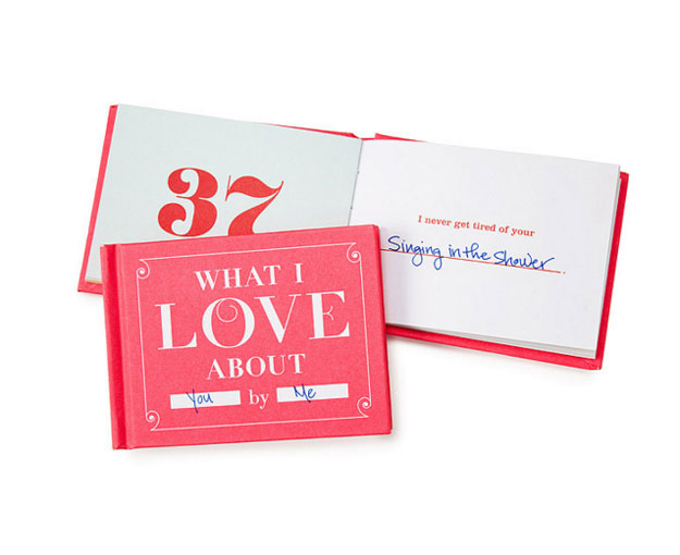What I Love About You by Me Book from Uncommon Goods | 12 Valentine’s Day Gifts For Him Under $100, check it out at https://youresopretty.com/valentines-day-gifts-for-him/