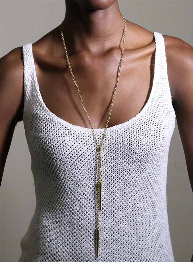 Soko Brass Necklace | Organic Clothing to Celebrate Earth Day in, check it out at https://youresopretty.com/organic-clothing-earth-day-cute-outfits