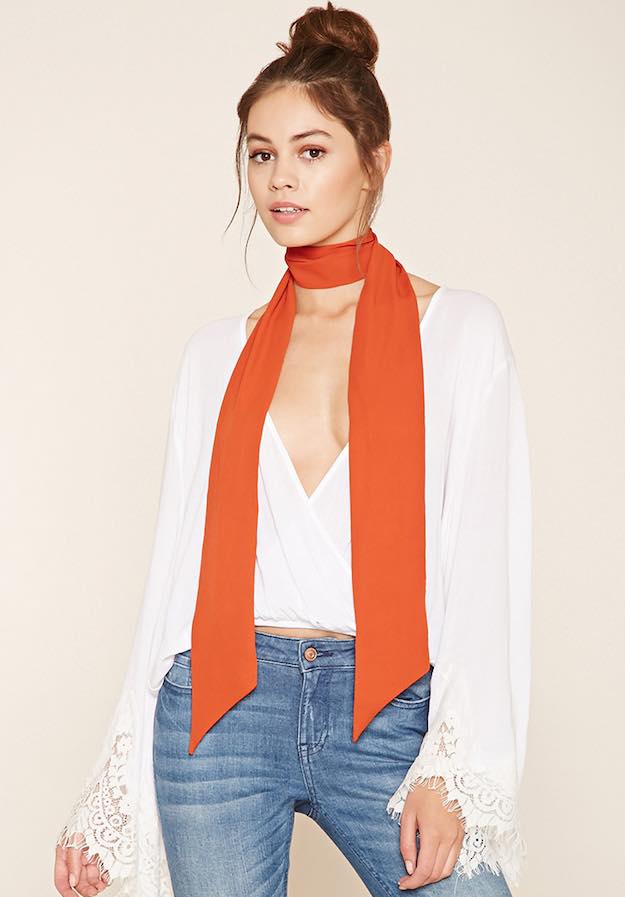 Skinny Summer Scarves | 15 Summer Scarves To Wear In An Air-Conditioned Office