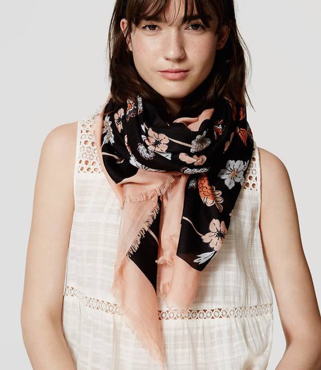 Floral Summer Scarves | 15 Summer Scarves To Wear In An Air-Conditioned Office