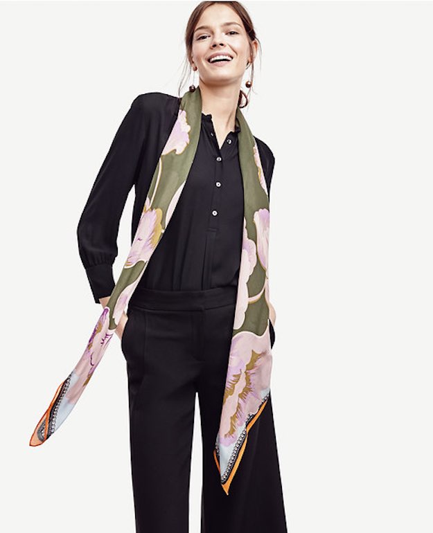 Magnolia Print Summer Scarves | 15 Summer Scarves To Wear In An Air-Conditioned Office