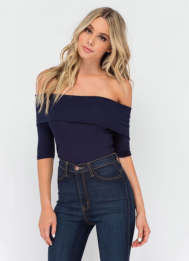 off-shoulder bodysuit | Stand Out and Flaunt Your Curves with These 9 Fabulous Bodysuits