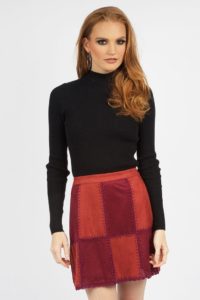 Adrienne Patchwork Mini Skirt
