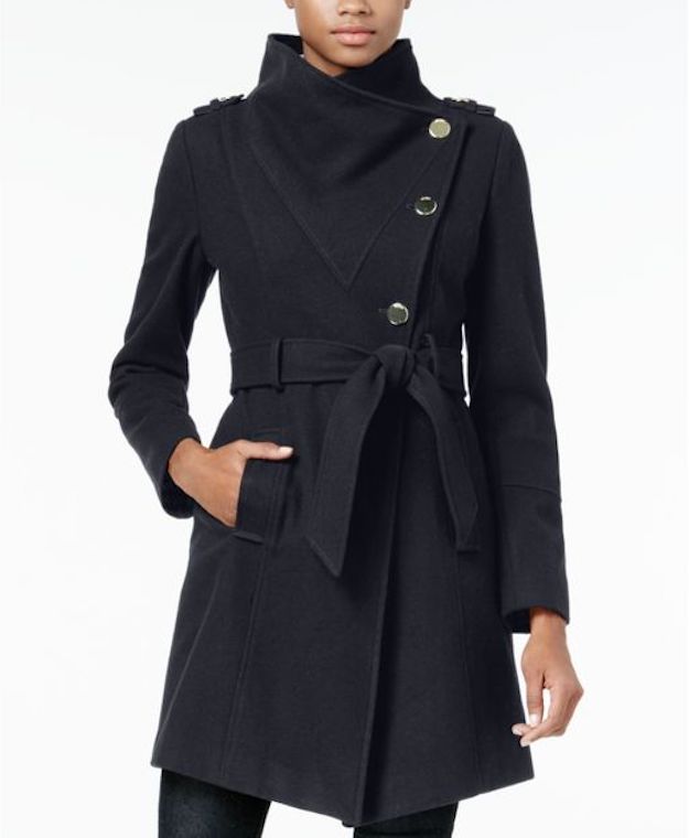 Guess Asymmetrical Belted Walker Coat | Best Christmas Gifts For The Girl On The Go
