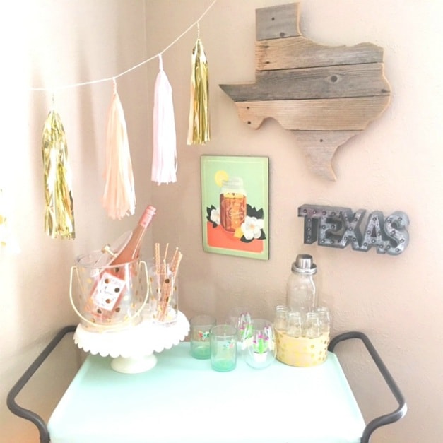 Hostess with the Mostess: Texas Vintage Bar Cart Styling