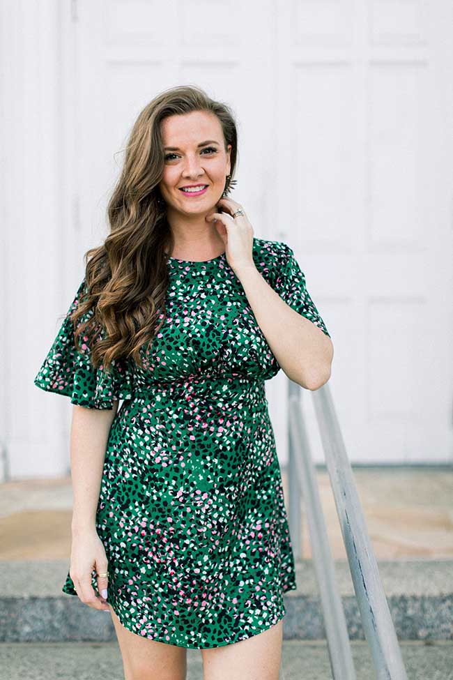 woman wearing green dress for casual summer outfits for over 40 | creating a brand | Casual Summer Outfits For Women Over 40 | casual summer outfits for over 40