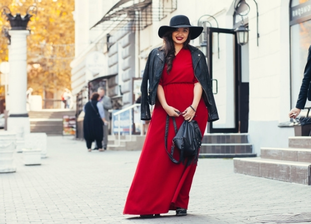 Young stylish woman wearing red maxi dress | Cute Fall Outfits For Women This 2020