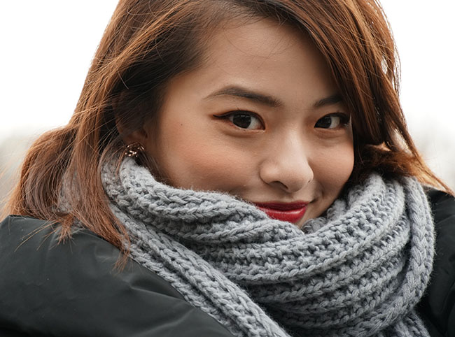 women's gray knit scarf | Types of Scarves Every Stylish Woman Should Know